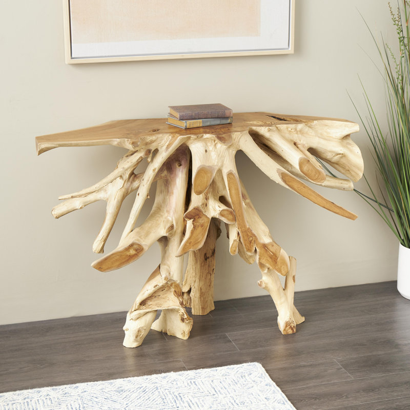 Millwood Pines Cole And Grey Teak Wood Handmade Live Edge